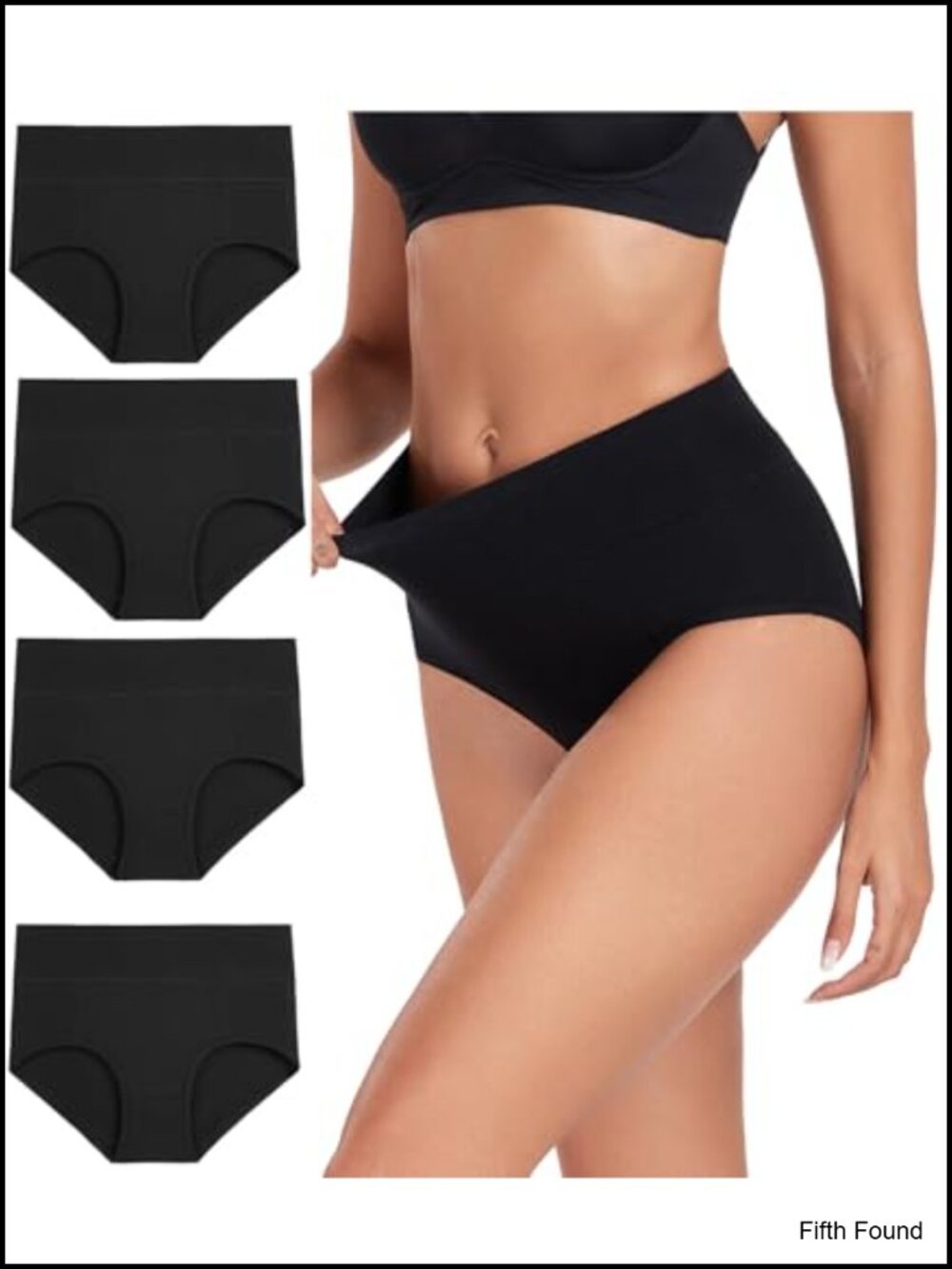 Women's Cotton High Waist Briefs 4 Pack Breathable Soft Stretch